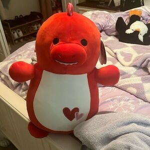 Bnwt vday squishmallow hugmee dino